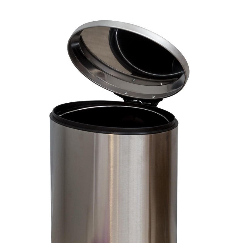 Honey Can Do Honey-Can-Do TRS-01448 Oval Stainless Steel Step Can, 5-Liter,grey , Silver - Image 3